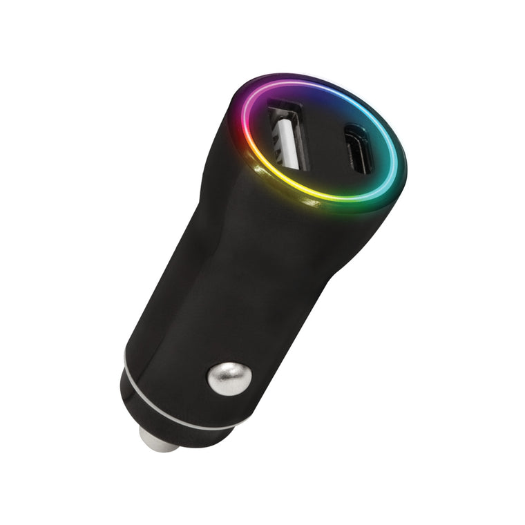 Helix/Retrak Lucid Charge LED Car Charger Multi-Color