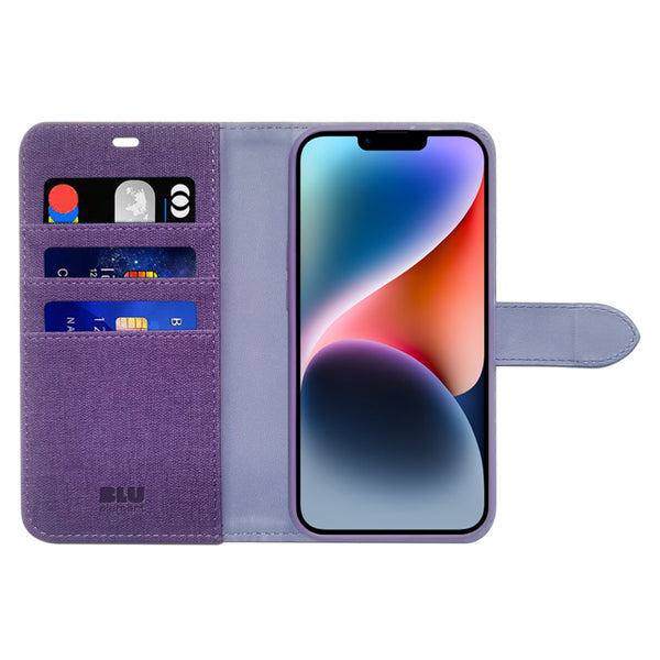 Blu Element Folio 2 in 1 Case Purple Haze for iPhone 16e/15/14/13