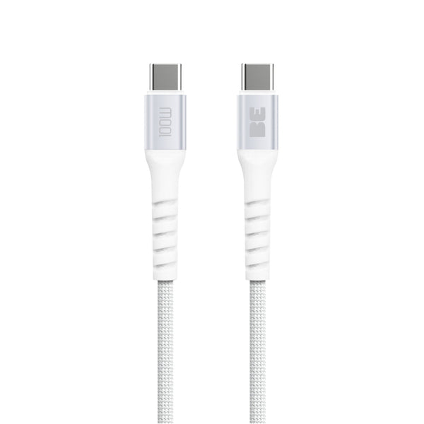 Blu Element Braided Charge/Sync USB-C to USB-C Cable 6ft 100W White