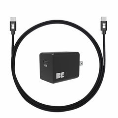 Blu Element Wall Charger USB-C 20W PD with USB-C to USB-C Cable 4ft Black