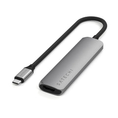 Satechi 4-in-1 USB-C Slim Multiport Adapter 4K Space Gray