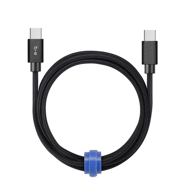 Blu Element Braided Charge/Sync USB-C to USB-C Cable 10ft Black 60W